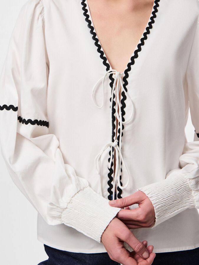 PCNERVIA Top - Bright White